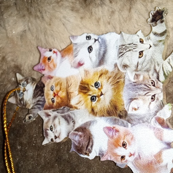 hand poured acrylic Accessories - BUNDLE 10 KITTENS ACRYLIC TWO-SIDED HANGING CAR MIRROR /PURSE